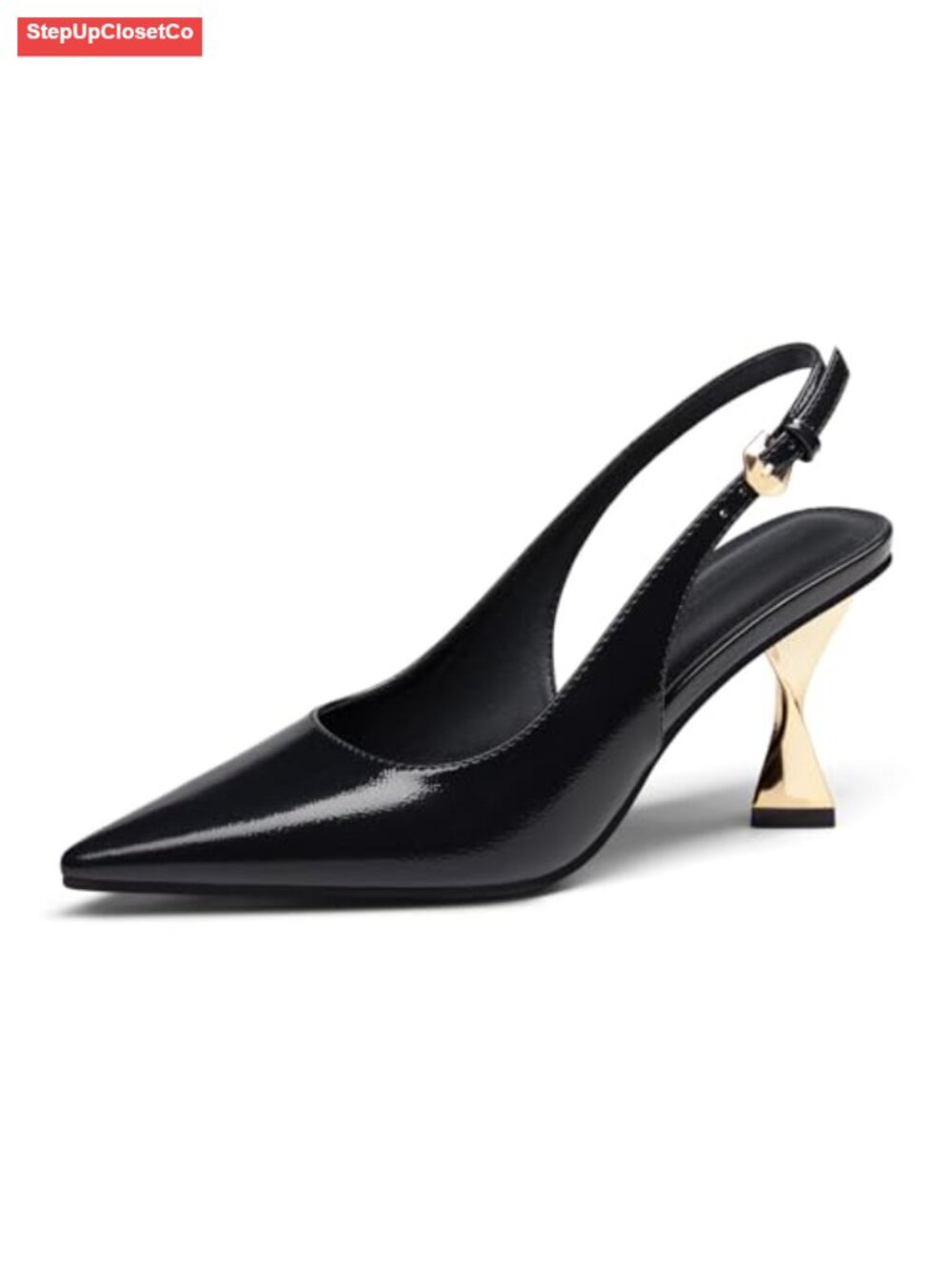 Slingback Pointed Toe Kitten Heel Pumps for Work Wedding Party